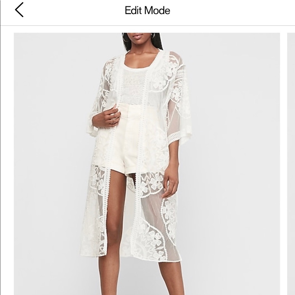 Express lace kimono